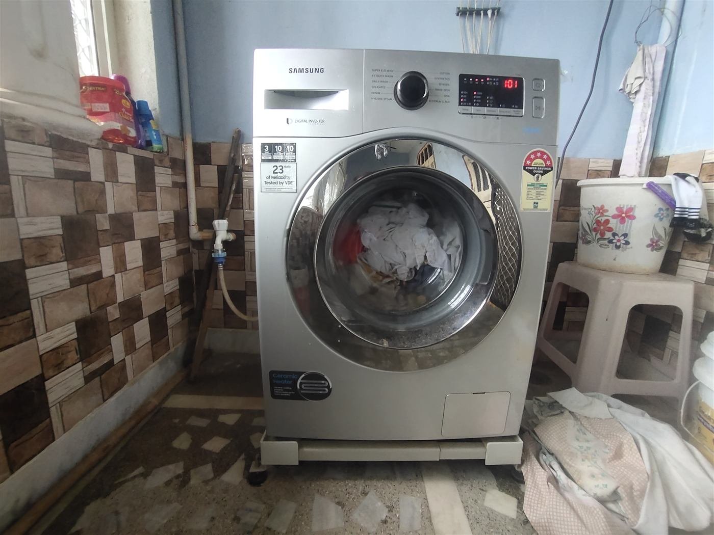 Samsung washing machine repaired by AN Repair Services in a Kamareddy home
